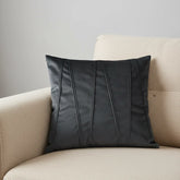 Black Ridge Velvet Cushion Cover